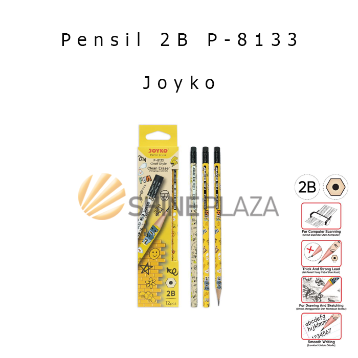 Pensil Gambar Komputer 2b Joyko P 8133 Drawing Graff Style Pencil