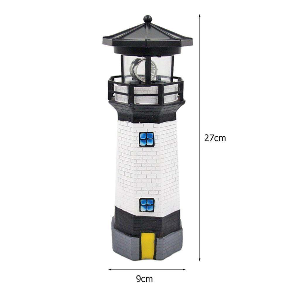 solar powered lighthouse for yard