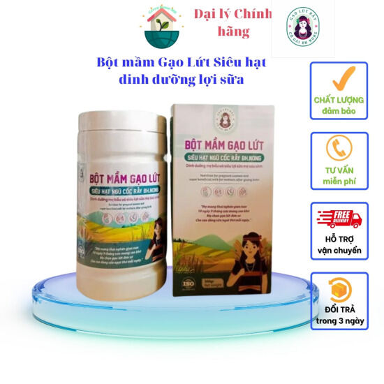 Bột ngũ cốc dinh dưỡng mầm gạo lứt mè đen hộp 500gr cô gái bhnong đạt tiêu - ảnh sản phẩm 1