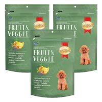 (ส่งฟรี)Smartheart Dog Treat Fruit &amp; Veggie Flavor 100g (3 bags) ขนมสุนัข รสผักและผลไม้