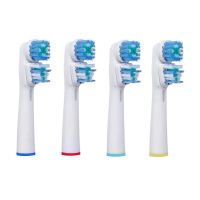 New 4pcs Double Clean Electric Toothbrush Head Replaceable Brush Head Dental Cleaning Tools Rotary Type Electric Tooth Brush Hea