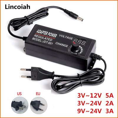 【Worth-Buy】 ปรับ Ac เป็น Dc 3V-24V 9V-24V อะแดปเตอร์สากลกับจอแสดงผลแรงดันไฟฟ้าระบบแหล่งจ่ายไฟ Adatpor 3 12 24 V