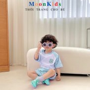 Quần Áo Trẻ Em -MINKYMOM chính hãng- Bộ cộc tay bé trai 100% COTTON