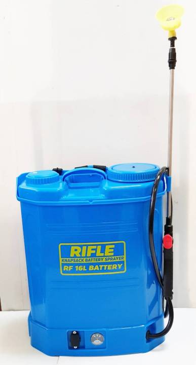 rifle-เครื่องพ่นยา-แบตเตอรี่-16l-สีฟ้า16l-ขนาด-16-ลิตร-ไรเฟิล-ถังแบต-พ่นยาแบต-ถังพ่นยาแบต-พ่นยา-ถังพ่นยา-ถังพ่น