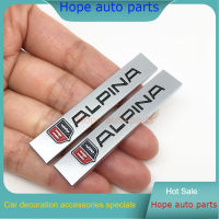 New upgrade 2pcs Metal Stickers For BMW ALPINA E46 E39 E90 E60 E36 F30 X5 E53 F10 E34 Side Car Fender Car stickers Auto Rear Bumper Trunk Decals