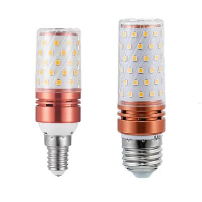 หลอดไฟหลอดไฟข้าวโพด Led เทียนไฟระย้า E14 E27 110V 220V 12W 16W สีขาวอบอุ่น3000K แสงโคมไฟบ้านเฉพาะจุดสีขาวเย็น6500K