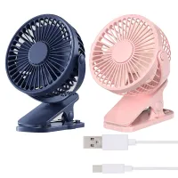 Ultra-quiet USB Clip-on Fan Mini Mute Portable Clip-on Hand-held Clip Fan 720° Rotating Desktop Student Cute Small Cooling Fan