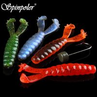 【hot】☢❃ Spinpoler TPE/TPR Soft Fishing Bait Worm Lures Grubs Paddle Tail 7cm Swimbait Bass Artificial Diver Grub 10pcs With