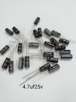 4.7UF/25, 10UF/25V, 22UF/25, 47UF/25V  คาร์ปาซิลเตอร์ จำนวน 100 ตัว