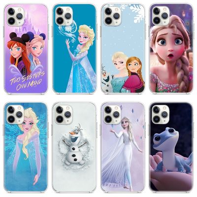 Frozen Elsa Anna Phone Case For Apple iPhone 14 13 12 11 SE XS XR X 7 8 mini Plus Pro MAX 2020 Transparent Cover