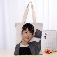 【jw】☄☄  Custom Seo In Guk KPOP Tote Cotton Shoulder Shopper for Reusable Shopping 0824