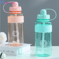 LA【ready Stock】Portable Water Cup 1000Ml Large Capacity Sports Straw Cups Water Bottle With Scale For Fitness Gym Camping【cod】