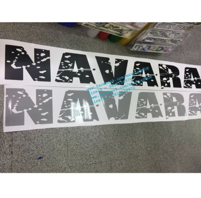 สติ๊กเกอร์งานตัดคอมคำว่า NAVARA  ขนาด 23x177 ซม. สำหรับติดข้างประตูรถ ติดรถ แต่งรถ sticker nissan นิสสัน นาวาร่า สวย ติดข้างรถ