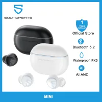 SoundPEATS Mini Wireless Earbuds Bluetooth 5.2 Headphones in-Ear Stereo Earphones with Speech AI Noise Cancellation for Calls Touch Control Total 20 Hours Twin/Mono Mode