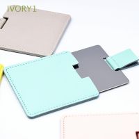 【BEIBEI】 IVORY1 Portable Makeup Mirrors Compact Pocket Mirror Folding Vanity Mirror Unbreakable Foldable Ultra-thin Square PU Leather 6 colors Cosmetic Tools/Multicolor