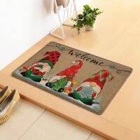 Christmas Doormat Patchwork Home Decoration Non-Slip Doormats Indoor Outdoor Entrance Door Bathroom Entrance Mat