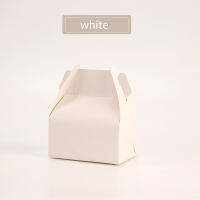 10pcs 20pcs cake packaging box white cowhide pink green blue dessert portable carton supports printing logo