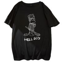 2023 newsummer ลำลองเสื้อยืด Lil P EEP Hellboy นรกเด็กฮาราจูกุแฟชั่นเสื้อกั๊กถนน U nisex T-shiret ความงามสร้างท็อปส์ผู้หญิง2011