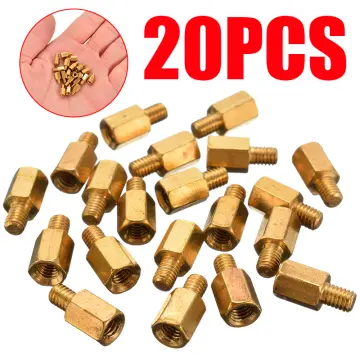 Brass Spacer M2 M2.5 M3 M4 M5 M6 Long Hexagonal Brass Standoff Spacers  Hardware Fasteners, 4mm