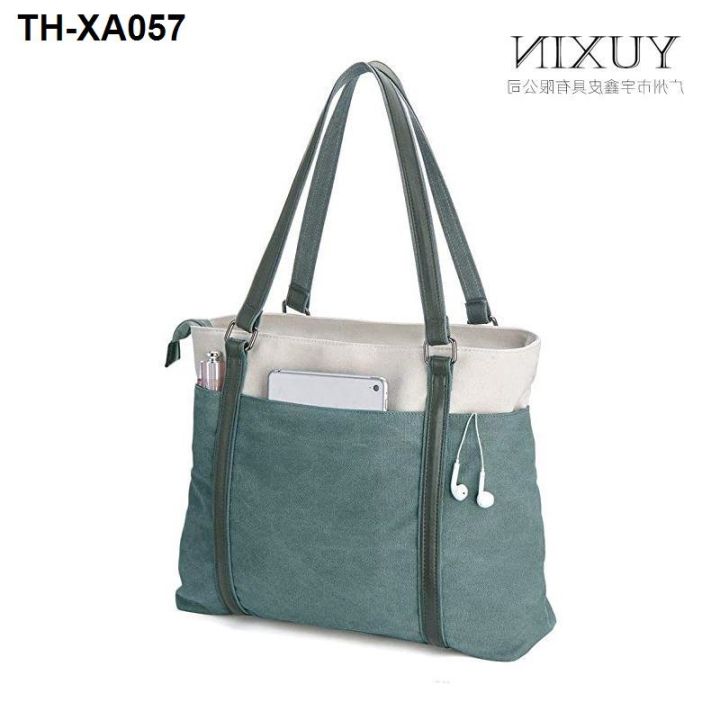 กระเป๋าสะพายไหล่ความจุขนาดใหญ่อเนกประสงค์ของผู้หญิงผ้าใบสบาย-ๆ-ในชีวิตประจำวันเดินทางกระเป๋าถือแบบพกพา