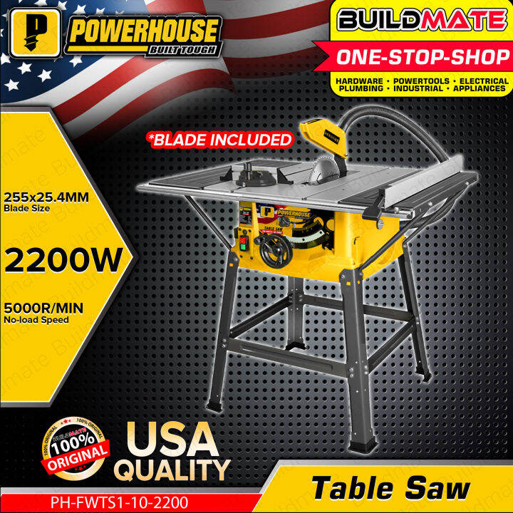 POWERHOUSE USA Table Saw Heavy Duty Industrial Wood Table Saw 10 Inches