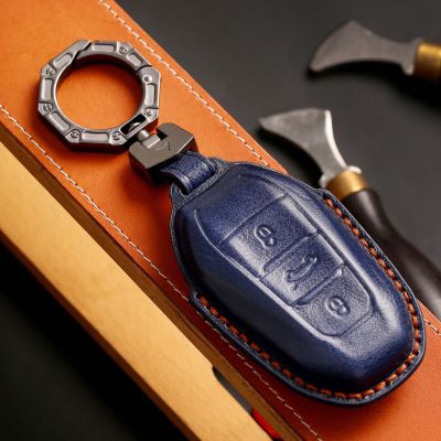 Car Key Cover Case Shell for Peugeot 2008 3008 4008 5008 308 408 508 Citroen C1 C2 C4 C6 Picasso Grand DS3 Genuine Leather