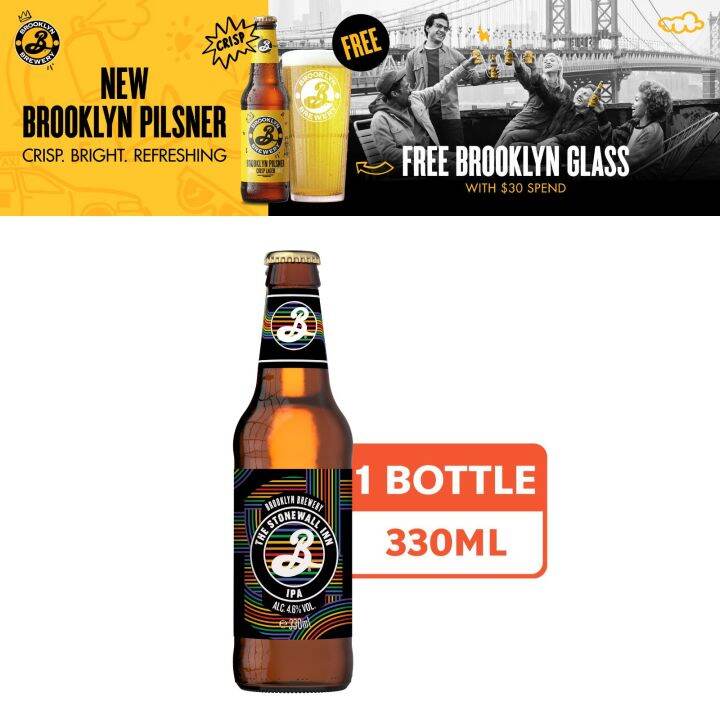 Brooklyn Stonewall Inn IPA Craft Beer 330ML 1s Pint Bottle Lazada