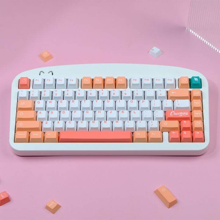 【Keycap Only】GMK Peaches Cream Keycap orange Key cap 129 Keys Cherry
