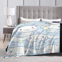 HelloKitty Kuromi Flannel Printed Sleeping Blanket Cinnamoroll Sanrio Pattern Design Cotton Bed Blanket Kumot Double Siz