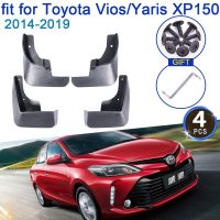 แผ่นบังโคลนรถยนต์2014-2019สำหรับโตโยต้า Vios /Yaris XP150 Hatchback อุปกรณ์แต่งบังโคลน4x ป้องกันพนัง