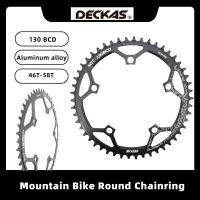 DECKAS จักรยานเสือภูเขา Chainring 130 BCD รอบ4648505254 56T58T ChainWheel ForSRAM ForSHIMANO 5700 6700อลูมิเนียม