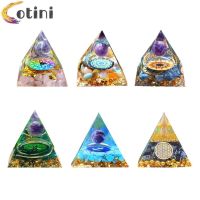 【TX】Orgonite Pyramid Amethyst Peridot เครื่องกําเนิดไฟฟ้าคริสตัลสําหรับทํางานหัตถกรรม