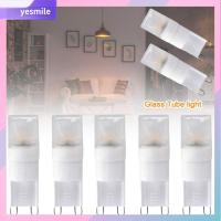 YESMILE แก้วกระจกหลอด หลอดไฟ LED ทรงซังข้าวโพดแบบ G9 หรี่แสงได้ AC110V 220โวลต์ โคมไฟเซรามิกส์ ของใหม่ แสงสีขาว ไฟฮาโลเจน ของตกแต่งบ้าน