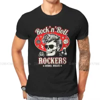 Rockabilly Rock And Roll Creative Tshirt For Men Skull Dice Rockers Basic T Shirt Personalize Gifts