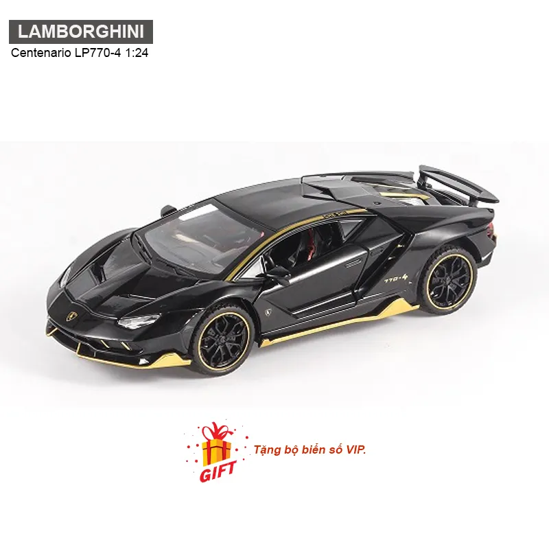 Mô hình xe ô tô Lamborghini Centenario LP770-4 1:24 [TẶNG BIỂN VIP] |  