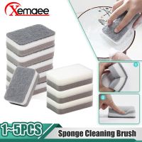 1-5Pc Double-sided Cleaning Spongs Household Scouring Pad Kitchen Wipe Dishwashing Sponge Cloth Dish Cleaning Towels Accessories