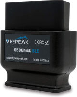 Veepeak OBDCheck BLE OBD2 Bluetooth Scanner Auto OBD II Diagnostic Scan Tool for iOS &amp; Android, Bluetooth 4.0 Car Check Engine Light Code Reader Supports Torque, OBD Fusion app