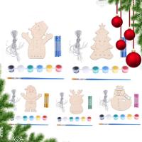 DIY Wind Chime Christmas Wooden Windchimes Kits with Wind Chime Tubes Set Portable Wood Musical DIY Wind Chimes DIY Pendant for Boys and Girls Children everyday