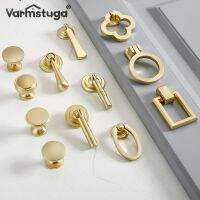 【hot】 VARMSTUGA Zinc Alloy European Handle Gold Cabinet Pulls Cupboard Drawer Knobs Hardware