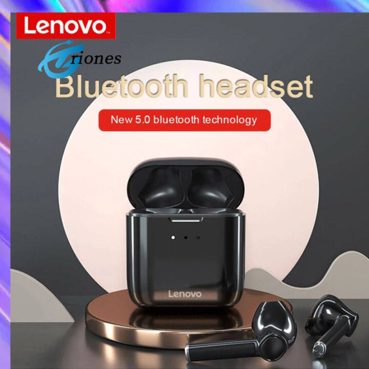 lenovo-หูฟังหูฟังบลูทูธไร้สาย-qt83-สองหูฟังเบสสเตอริโอกันน้ำกีฬามีไมค์