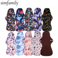 [simfamily] 10pcs Organic Bamboo Charcoal Washable Hygiene Menstrual Pads Heavy Flow Sanitary Pads Lady Cloth Pad Reusable Pads