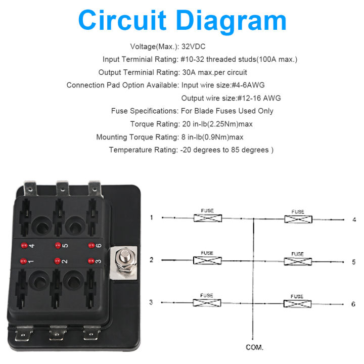 universal-6-ways-circuit-standard-blade-fuse-block-12v-fuse-car-fuse-block-holder-with-led-indicator-light-for-auto-marine