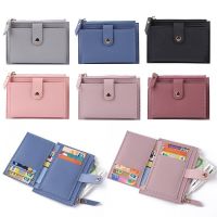 Women Simple Wallets PU Leather Female Purse Mini Hasp Solid Multi-Cards Holder Coin Short Wallets Slim Small Wallet Zipper Bags Wallets