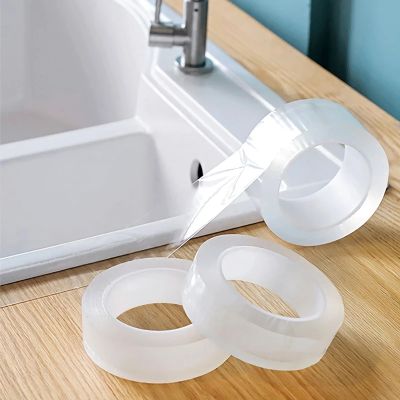 3/5/10M Tape Bathroom Kitchen Mould Proof Silicone Stickers Sink Cleanable Sealing Strip Self Adhesive Tape Plaster Waterproof Adhesives  Tape