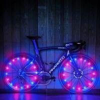 NEW Colorful Rainproof LED Bicycle Wheel Lights Front and Rear Spoke Lights Cycling Decoration Tire Strip Light Accessories Lights Reflectors