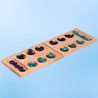 แอฟริกัน Mancala เกมกระดาน2ผู้เล่นเกมสำหรับทั้งครอบครัวผู้ใหญ่เกมที่มีสีสันหินก้อนกรวดพับไม้กระดานหมากรุกชุด