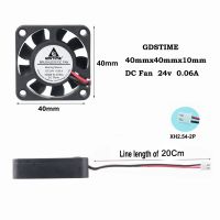 Gdstime 100 pcs 4010 Cooler Fan 40x40x10mm 4cm DC 24V 2Pin PC Computer Case Mini Brushless Cooling Fan 40mm x 10mm 9 Blades Cooling Fans