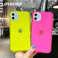 【digital technology】 LOVECOM Fluorescent เคสโทรศัพท์สำหรับ iPhone 14 Pro 13 12 11 Pro Max XR X XS Max 7 8 Plus Neon กันกระแทก Soft TPU ฝาหลัง