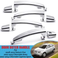 4 ชิ้น Chrome ที่จับประตูด้านนอกสำหรับ Chevrolet Aveo 2007-2015