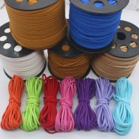 5M Roll 3mm Flat Faux Suede Korean Velvet Leather Cord String